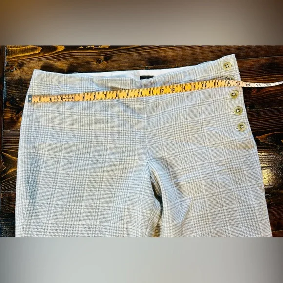 Anthropologie Elevenses The Brighton Plaid Wool Flare Trouser Pants Sz 14 - Picture 8 of 8